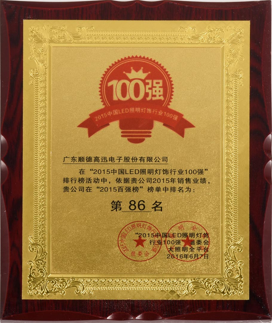 中國100強（第86位）